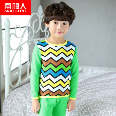 

Antarctic Nanjiren children underwear men&women autumn&winter gold cashmere warm cavalry paragraph warm underwear plus velvet thick autumn clothes suit pants suit rose red 120