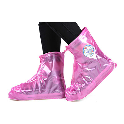 

Warrior Rain Boots Men&Women Adult Rainy Day Non-slip Waterproof Thicken Shoe Cover HXL227 Pink M