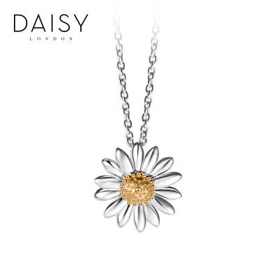 

Britain DAISY LONDON handmade new daisy 15mm pendant 925 silver necklace 15mm daisy necklace