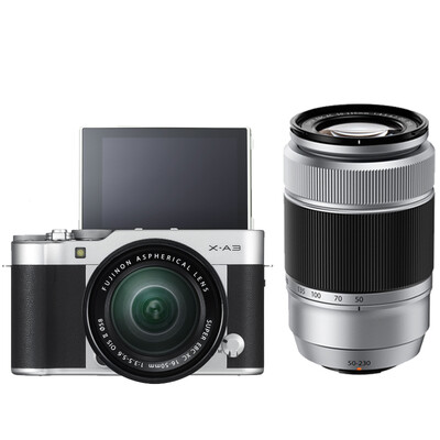 

Fuji FUJIFILM X-A3 XC16-50II XC50-230II silver black micro-power dual lens kit 242 million pixels 180 degree flip touch screen WIFI