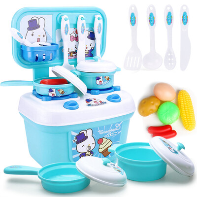 

Ao Zhijia AoZhiJia early childhood education puzzle children over the family toy mini kitchen set 9834 blue