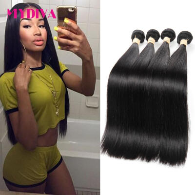 

Peruvian Virgin Hair 4 Bundles Straight Hair Weave 100% Human Hair Unprocessed Virgin Straight Hair Bundles