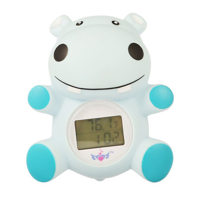 

Dream days source cartoon electronic thermometer infant thermometer hippopotamus (baby bath toys room temperature clock alarm tricolor backlight) MTY-807
