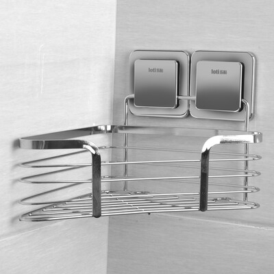 

Le stickers bathroom racks free punching bathroom corner rack stainless steel toilet storage rack wall-mounted strong seamless storage rack hotel bathroom single-layer tripod toilet bathroom rack