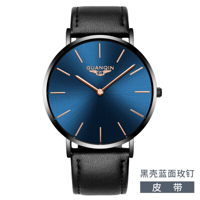 

GUANQIN Brand Luxury Simple Design Ultra Thin Mesh Band Quartz Watch Men Business Waterproof Steel Wristwatch relogio masculino