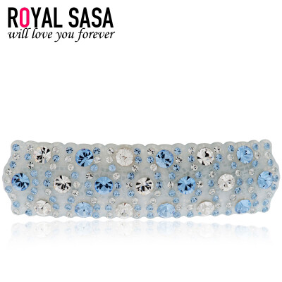 

Royalsasa (Royalsasa) headdress hair accessories horizontal folder spring clip disk top clip ponytail clip acrylic crystal blue white