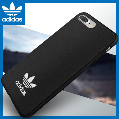 

adidas clover classic tide brand Apple iPhone7P \ 8 Plus phone shell tide men tide TPE fall-slip non-slip protective sleeve black and white