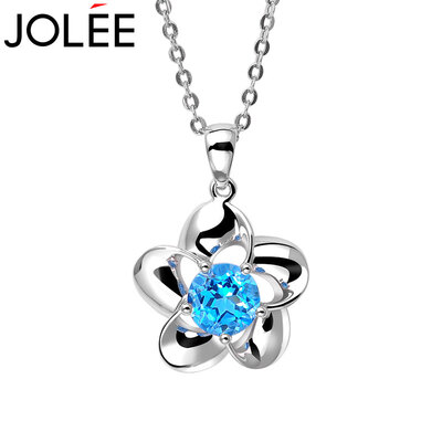 

Ким Ю Лан JOLEE18K натуральный топаз подвеска мода минималистские модели темперамент цветы цветных драгоценных камней ожерелье отправить его подруга подарок синий Размер