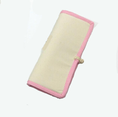 

Canvas wallet solid color ladies handbag handbag buckle cloth long wallet