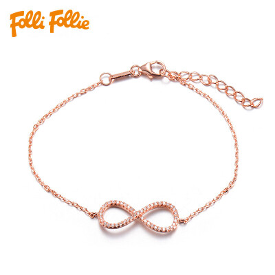 

Г-жа Folli Follie Folli Follie серии SILVER INFINITY розового золота браслет 3B16S037RC