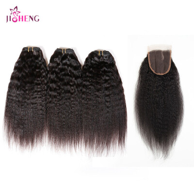 

8A Brazilian Virgin Human Hair Wave 3 Bundles Yaki Wave Hair Weaving Yaki Straight Remy Hair Extensions