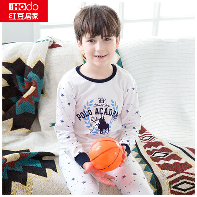 

Hodohome children&39s underwear suits boys&girls all printed cotton pajamas autumn clothes pants suit white two 14075