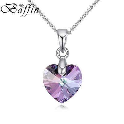

Baffin Heart Mini Pendant Necklace Silver Color Chain Necklaces For Women Girls Jewelry Crystals From SWAROVSKI