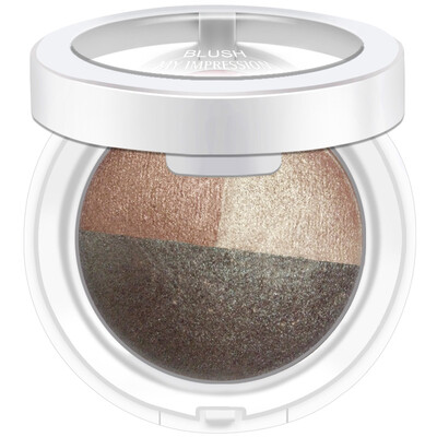 

MY IMPRESSION) streamer three-color three-dimensional eye shadow 6g smoked earth (waterproof not blooming three-dimensional lasting natural soft