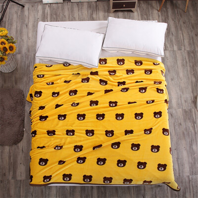 

Jiuzhou deer blanket home textile thickening cloud velvet blanket velvet blanket bedclothes nap air conditioning blanket towel coral fleece blanket cute bear 2 kg 150200cm