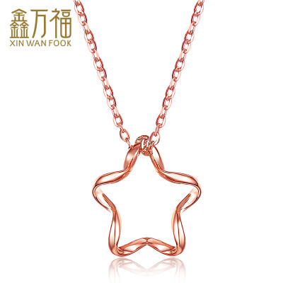 

Xin Wanfu five-pointed star 18K rose gold pendant about 2.20-2.40g