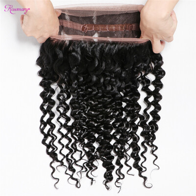 

7A Peruvian 360 Lace Frontal Virgin Human Hair Kinky Curly Wave Ear To Ear Full Lace Frontal Closure With Baby Hair