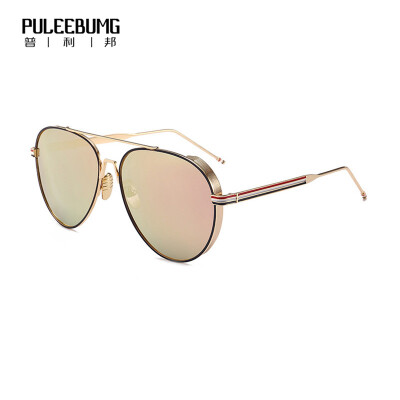 

PuLeeBumG sunglasses men and women couples models sunglasses metal polarized light tide driving mirror driver mirror new P2226