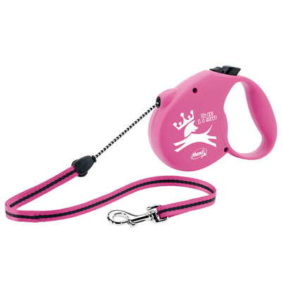 

German imports Fulai Xi Flexi goddess series automatic telescopic pet dog traction rope walk dog rope gold hair teddy dog ​​chain pink XS code