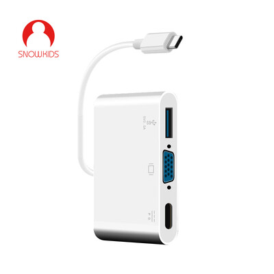 

Snowkids USB-C VGA Interface Video Multifunction Converter for Apple MacBook12 inches