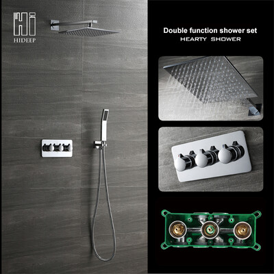 

HIDEEP New Fashion Wall Mounted Bathroom Rain Shower Set