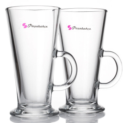 

Jingdong supermarket] Pasha Paji (Pasabahce) steel belt to the beer glass glass coffee cups 2 installed 360ml juice dessert cup 55153