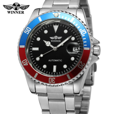 

T-WINNER Men New Fashion 2017 Vintage Automatic Watches Stainless Steel Bracelet Watch Mechanical Calendar Clock