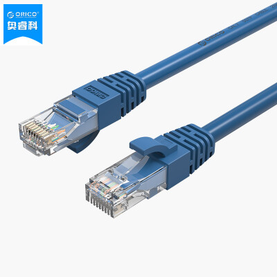 

ORICO PUG-C6 CAT6 Six types of gigabit cable network equipment home improvement cable computer network jumper finished RJ45 copper cable blue 1 m