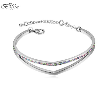 

2017 New Fashion Bracelets Bangles Crystal From Austrian For Women Weddings Party Brand Jewelry Gifts Mothers Day Gifts