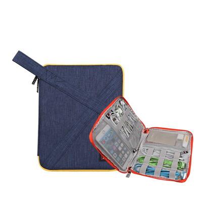 

BUBM DIP data cable package carrying case U disk package wire storage bag headphone bag mobile power package digital accessories storage package blue large