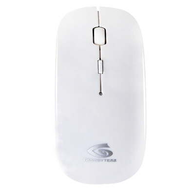 

GESOBYTE B10 rechargeable Bluetooth mute wireless mouse elegant white silent version of the polymer lithium battery light&portable