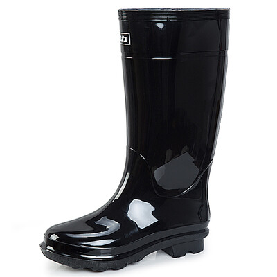 

Back Warrior rain boots mens high-tube waterproof non-slip rain boots outdoor rain boots shoes rubber shoes HXL838 black high tube 43