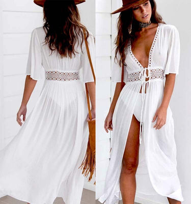 

CANISWomen Beach Bikini Cover up Long Kaftan dress Summer Boho Maxi Dress Swimwear
