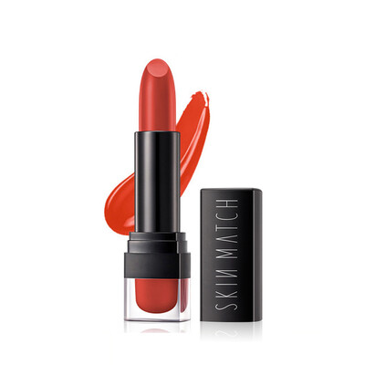 

Very tight (SKINMATCH) pure color lipstick 3.3g (heat orange) (moisturizing lipstick lasting no fade does not stick cup moisturizing protective lip lipstick makeup