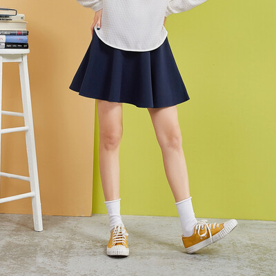 

Semir skirt female 2017 autumn new women&39s high waist umbrella skirt A word skirt students were thin college skirt 13316200221 dark blue S