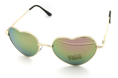 

Trendy glasses women sunglasses reflective gradient color lovely peach heart sunglasses as gift for men's