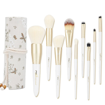 

Charm Silk (MSQ) floral linen 9 makeup brush set for beginners 9 full powder brush foundation brush eye shadow brush blush brush makeup brush