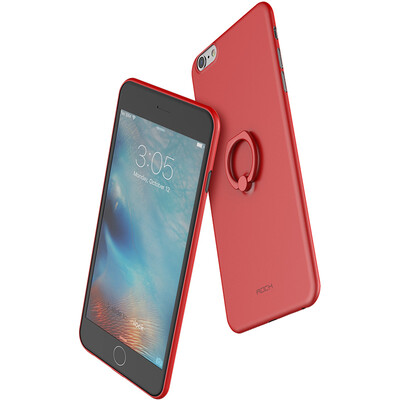 

Locke ROCK iphone6 ​​ 6splus phone case protector ring bracket ultra-light PP shell Apple 6 6splus micro-sand light thin red