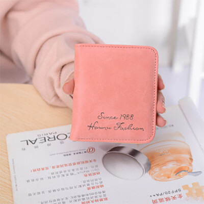 

Korean version of the 1988 paragraph short paragraph matte wallet thin section mini coin purse wallet wallet tide