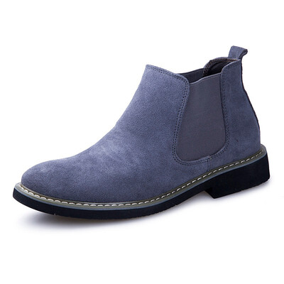 

Mens Shoes Genuine Leather Shoes Men Fashion Casual Shoes Light Shoes Martin Boots Grey Black Size 39-44