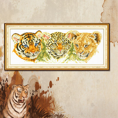 

embroider DIY DMC Cross stitchSets For Embroidery kits Three tigers factory direct sale