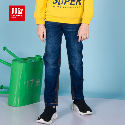 

JJLKIDS Partner Club Children's Wear Jeans Autumn in the big children's trousers children's straight children's pants BQK61131 denim blue 120