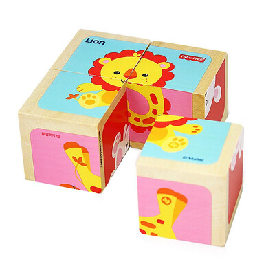 

Fisher Fisher Price игрушка деревянной развивающее раннее детство экологической шестигранная картина - Львы FP1001A