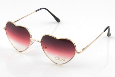 

Trendy glasses women sunglasses reflective gradient color lovely peach heart sunglasses as gift for men's