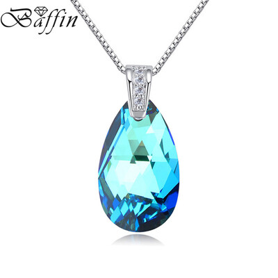 

BAFFIN Классические ожерелья из ожерелья из капюшона с капюшоном из элементов SWAROVSKI Родийская цепочка для женщин