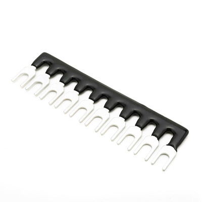 

20 pieceslot Suyep Wire Connector Pre Insulated Fork Type Terminal Barrier Strip Jumper Connector 15A 10 Positions TD1510 black