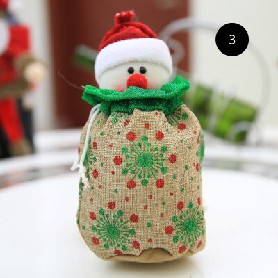 

3 Colors New Christmas Gifts Bag Candy Apple Snowman Santa Beer Cute Toys Festival Party Supplies