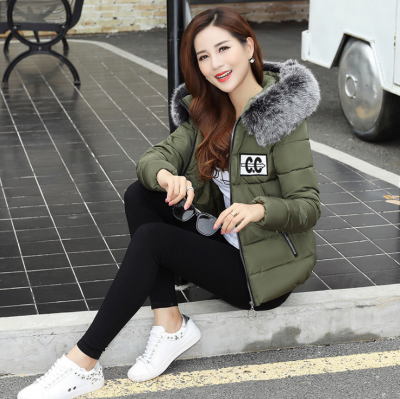 

2017 Winter new lady cotton hooded short paragraph down jacket cotton jacket jacket