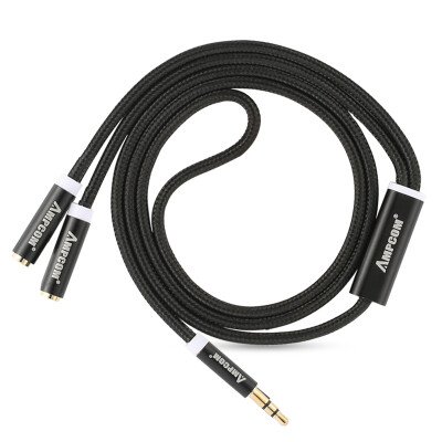 

An Pukang AMPCOM 35mm car AUX audio line male to male 15 meters headphone extension cable mobile phone tablet audio conversion line black AMBK35215