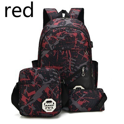 

3PSC досуг рюкзак c Usb - разъем зарядки ноутбук сумку рюкзак сумка большой потенциал открытый рюкзак backpack